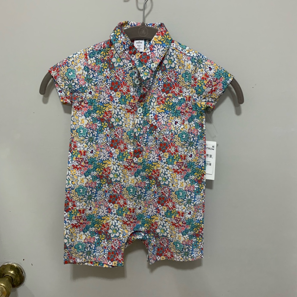 Nordstrom Vibrant Floral Design Baby Romper